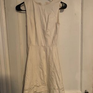 White dress with lace bottom